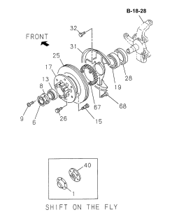 1998 Acura SLX Front Hub Axle Bearing (Inner) Diagram for 8-94258-819-0