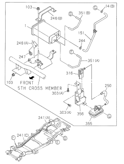 1998 Acura SLX Canister, Fuel Diagram for 8-17097-118-0