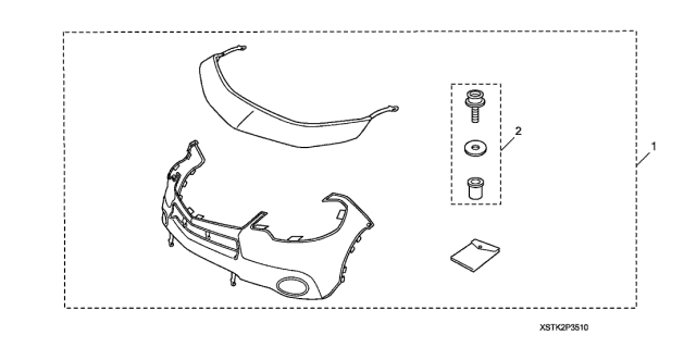 2012 Acura RDX Nose Mask - Full Diagram