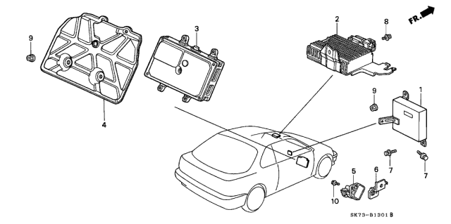 1990 Acura Integra Stay, Sensor Diagram for 37837-PR4-A00