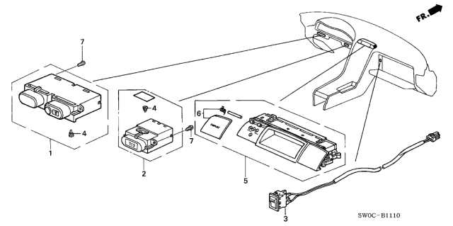 2005 Acura NSX 2 Door NSX-T KA 4AT Switch Diagram