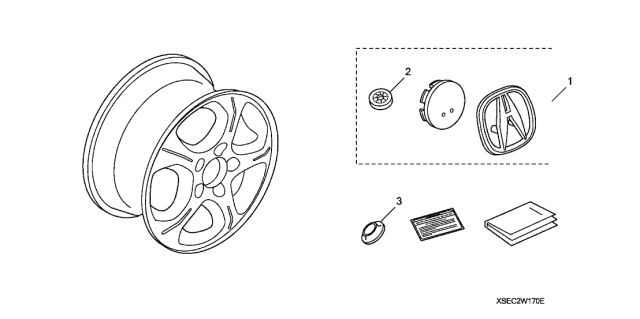 2008 Acura TSX High Performance Wheel Diagram 2