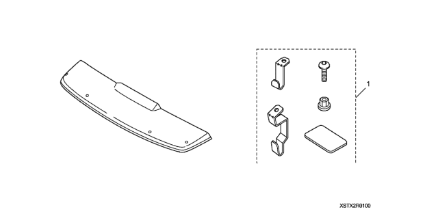 2013 Acura MDX Hardware Kit Diagram for 08R01-STX-202R1