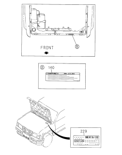 1998 Acura SLX Plate, Caution (SRS) Diagram for 8-97134-568-0