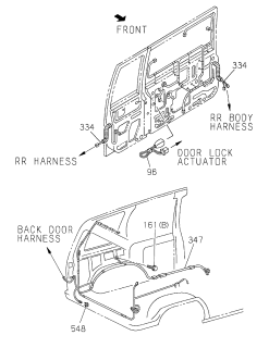 1998 Acura SLX 4 Door 4LS (PREMIUM) KL 4AT Wire Harness (Side - Rear) Diagram