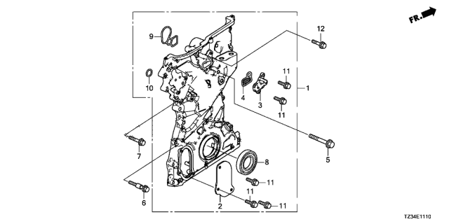 2017 Acura TLX Chain Case Diagram