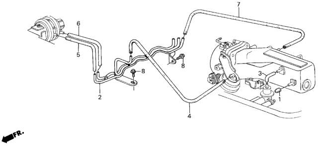1986 Acura Integra Install Pipe - Tubing Diagram