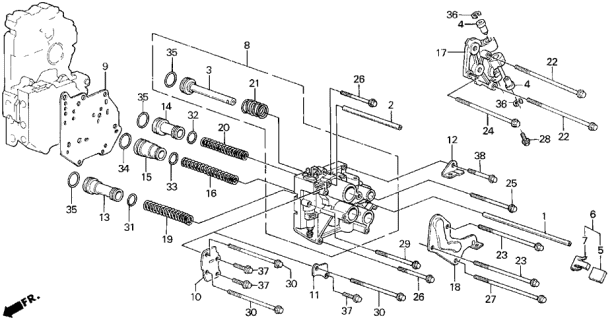 1989 Acura Legend Body Sub-Assembly, Servo Diagram for 27405-PL5-Z03