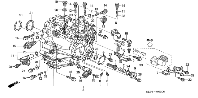 2007 Acura TL Shim Air Conditioner (82Mm) (1.41Mm) Diagram for 23958-RAT-000