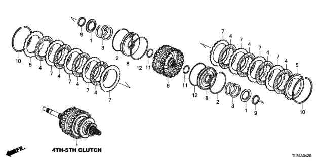 2011 Acura TSX 5 Door TSXTEC KA 5AT AT Clutch (4TH-5TH) Diagram