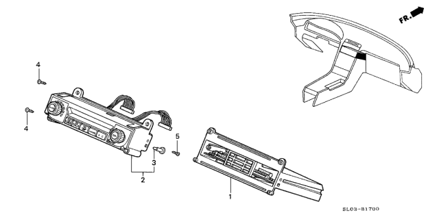 1995 Acura NSX 2 Door NSX-T KA 4AT Heater Control Diagram