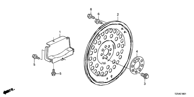 2016 Acura MDX Drive Plate (3.5L) Diagram