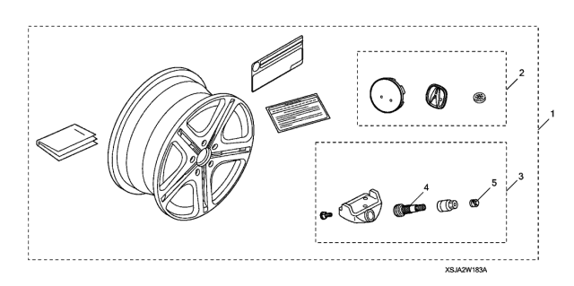 2006 Acura RL Alloy Wheel Diagram