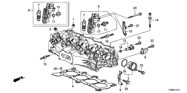 2014 Acura ILX Cover, Camshaft Thrust Diagram for 12240-RNA-A00