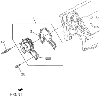 1997 Acura SLX Water Pump Diagram