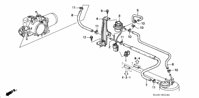 1996 Acura NSX Hose, Fuel (5.5MM) Diagram for 36396-PR7-A30