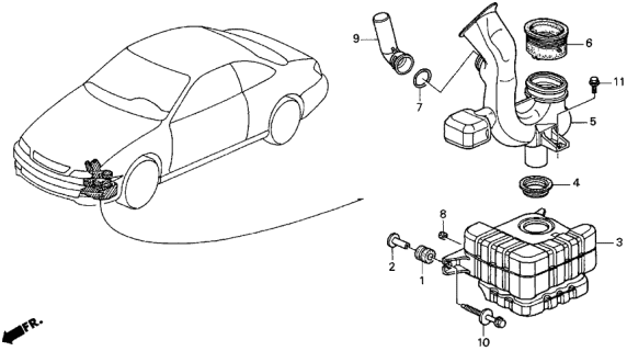 1999 Acura CL Resonator Chamber Diagram