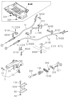 1999 Acura SLX Cable, Passenger Side Parking Brake Diagram for 8-97227-098-0