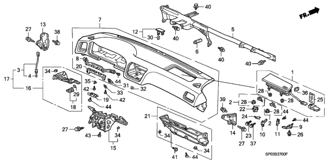 1991 Acura Legend Instrument Panel Diagram