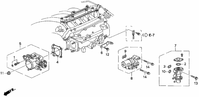 1998 Acura TL Gasket, Throttle Body (Nippon Leakless) Diagram for 16176-PV0-014
