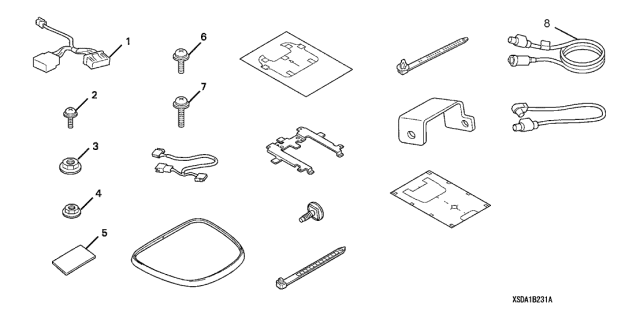 2008 Acura TSX DVD Attachment Kit Diagram