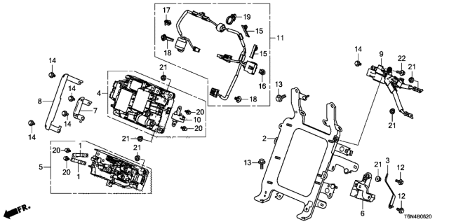2019 Acura NSX Cable, Junction Board Diagram for 1F210-58G-A01