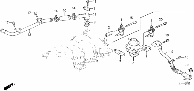 1994 Acura Legend 2 Door LS KA 6MT Air Suction Valve Diagram