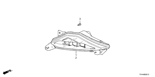 2022 Acura MDX Foglight, Front Right Diagram for 33900-TYA-A01