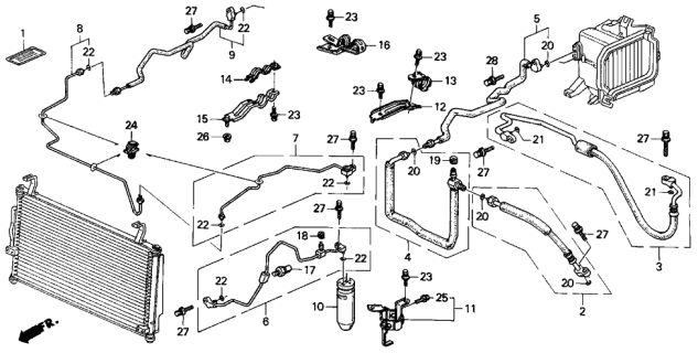 2000 Acura Integra Bracket, Liquid Tank Diagram for 80352-SR3-000