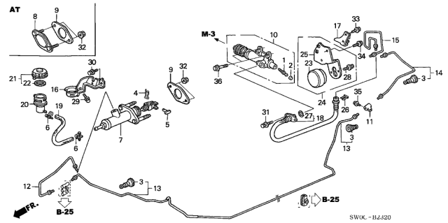 2003 Acura NSX Yoke Cotter Pin Diagram for 46911-S70-003