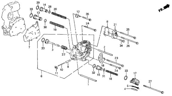 1987 Acura Integra Body Assembly, Modulator Diagram for 27800-PF4-600