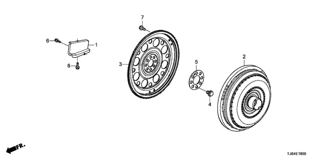 2020 Acura RDX Plate,Drive Diagram for 26250-6B8-000