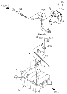 1998 Acura SLX 4 Door 4LS (PREMIUM) KL 4AT Accelerator Pedal Diagram