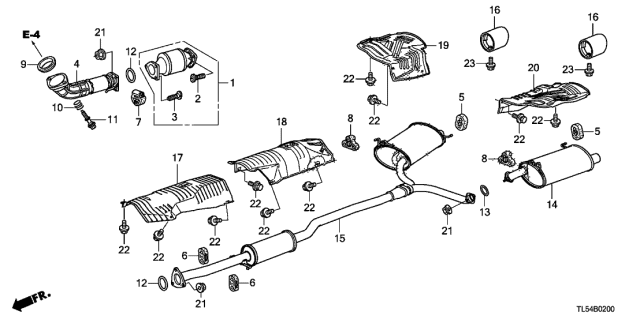 2012 Acura TSX Exhaust Pipe Diagram