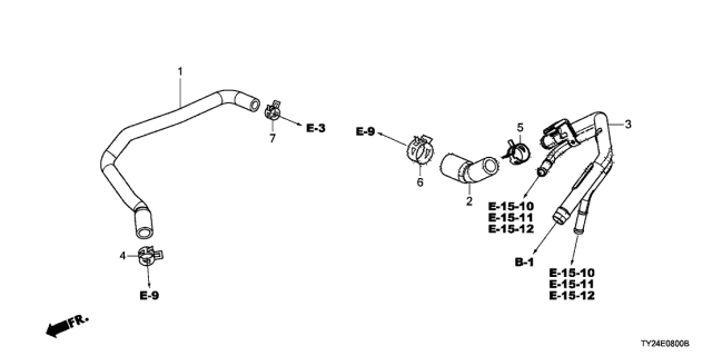 2014 Acura RLX 4 Door TECH (HYBRID) KA DCT PCV Tube Diagram