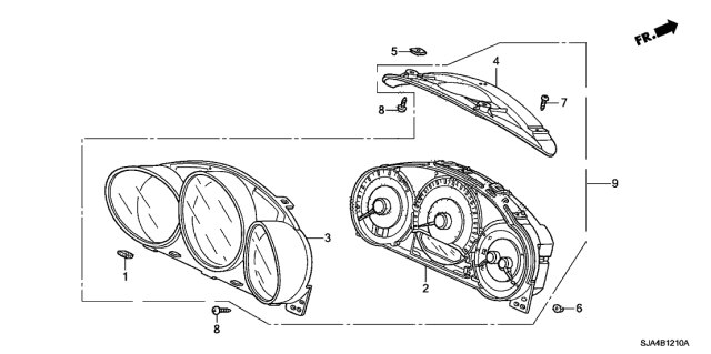 2005 Acura RL Meter Components (NS) Diagram