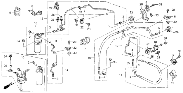 1987 Acura Legend Tank Assembly, Receiver Diagram for 80350-SD4-N00
