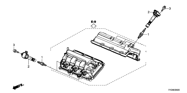 2015 Acura RLX Plug Hole Coil - Plug Diagram