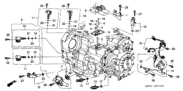 2004 Acura TL AT Sensor - Solenoid Diagram