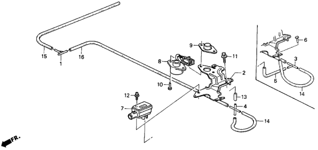 1994 Acura Vigor 4 Door LS KL 5MT Control Device Diagram