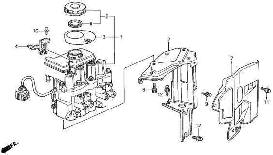 1994 Acura Legend 2 Door LS KA 6MT A.L.B. Modulator Diagram