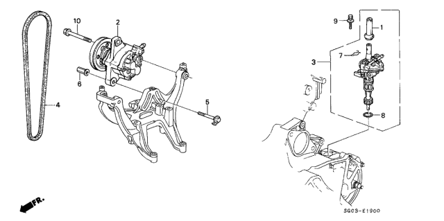 1987 Acura Legend Sensor Assembly, Power Steering Diagram for 56500-PL2-900