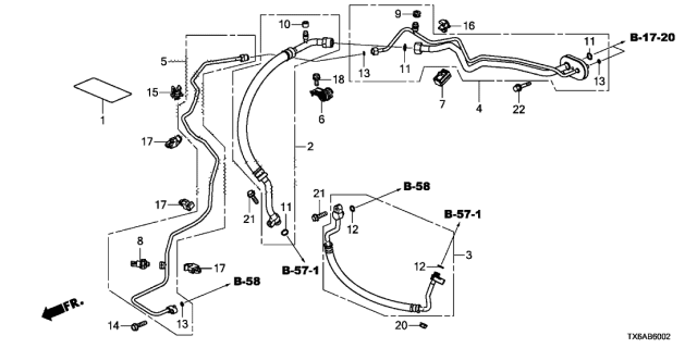 2018 Acura ILX A/C Air Conditioner (Hoses/Pipes) Diagram