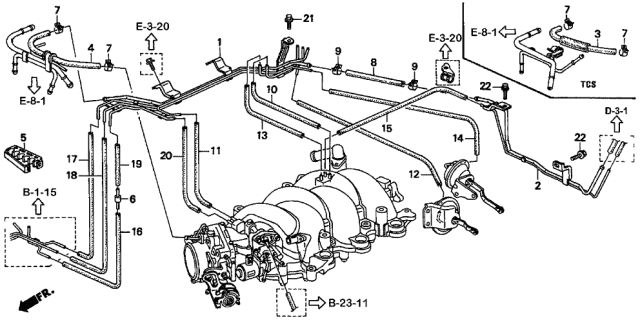 1996 Acura TL Pipe A, Install Diagram for 17400-P5G-A00