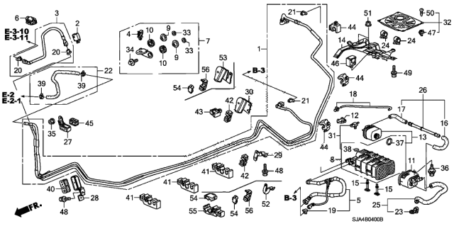 2008 Acura RL Fuel Pipe Diagram