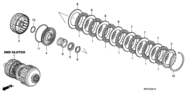 2008 Acura TL AT Clutch (2ND) Diagram