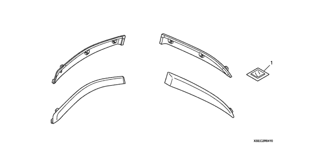 2006 Acura TSX 4 Door TSX KA 5AT Door Visor Diagram