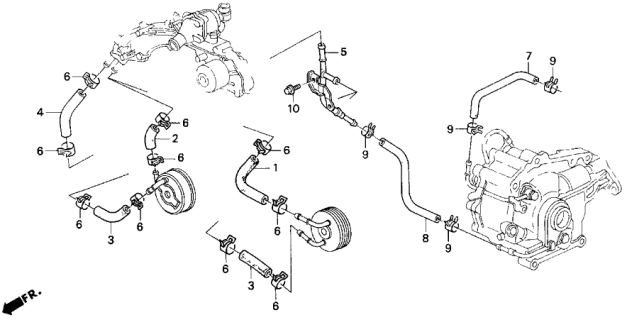1991 Acura Legend Pipe, Oil Cooler Outlet Diagram for 19426-PY3-000