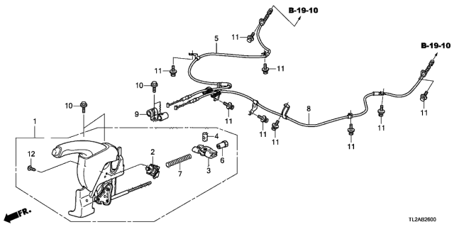 2013 Acura TSX 4 Door TSX V6 KA 5AT Parking Brake Diagram