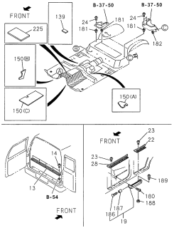1998 Acura SLX 4 Door 4LS (PREMIUM) KA 4AT Floor Mat Diagram 2